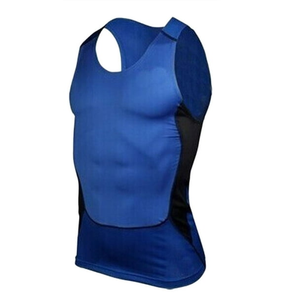 Mens Sports Gym Compression Base Layers Tops Tight Tank T-Shirts Vests quick dry